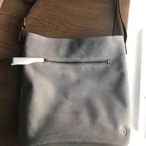 Timberland Gray Suede Hobo w/ brown leather strap